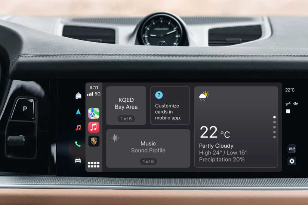 My Porsche app for CarPlay with vehicle controls