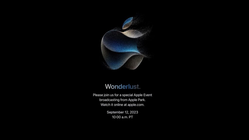 苹果公司宣布举办“Wonderlust”活动，预计将推出iPhone 15、Apple Watch Series 9等产品