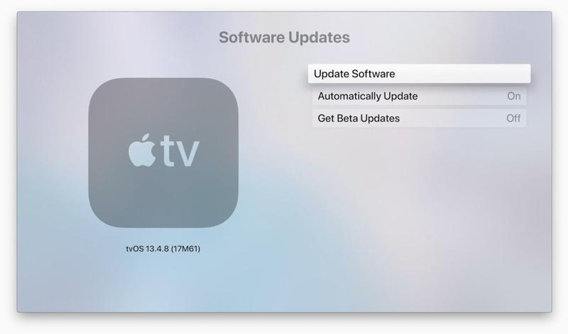 如何更新Apple TV的tvOS：设置