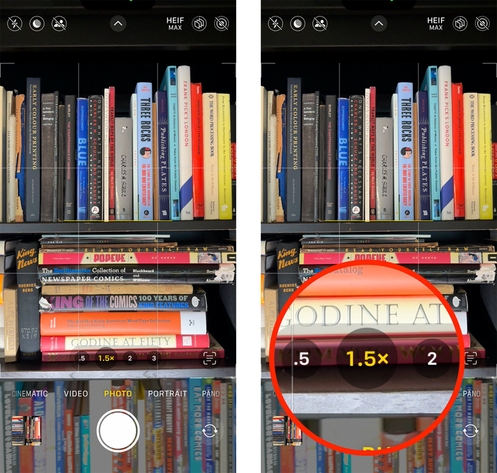 iPhone camera portrait orientation