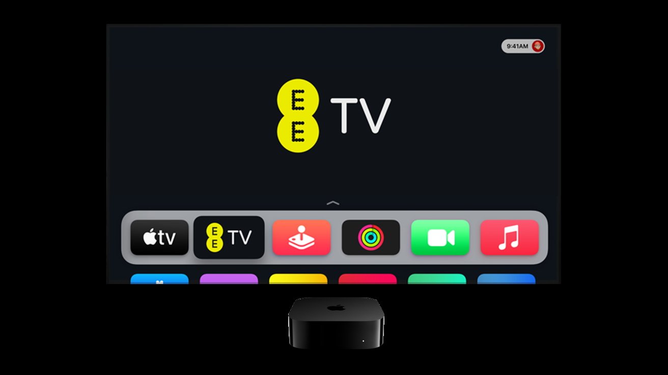 英国首个流媒体服务EE TV 在 Apple TV 4K 上推出，配备品牌遥控器