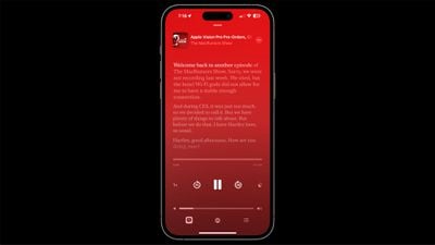 podcast app transcript