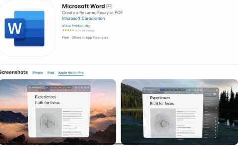 苹果Vision专业应用现已登陆App Store网站