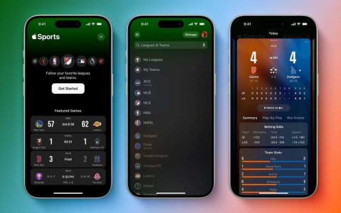 苹果体育应用已更新，适用于NBA和NHL季后赛