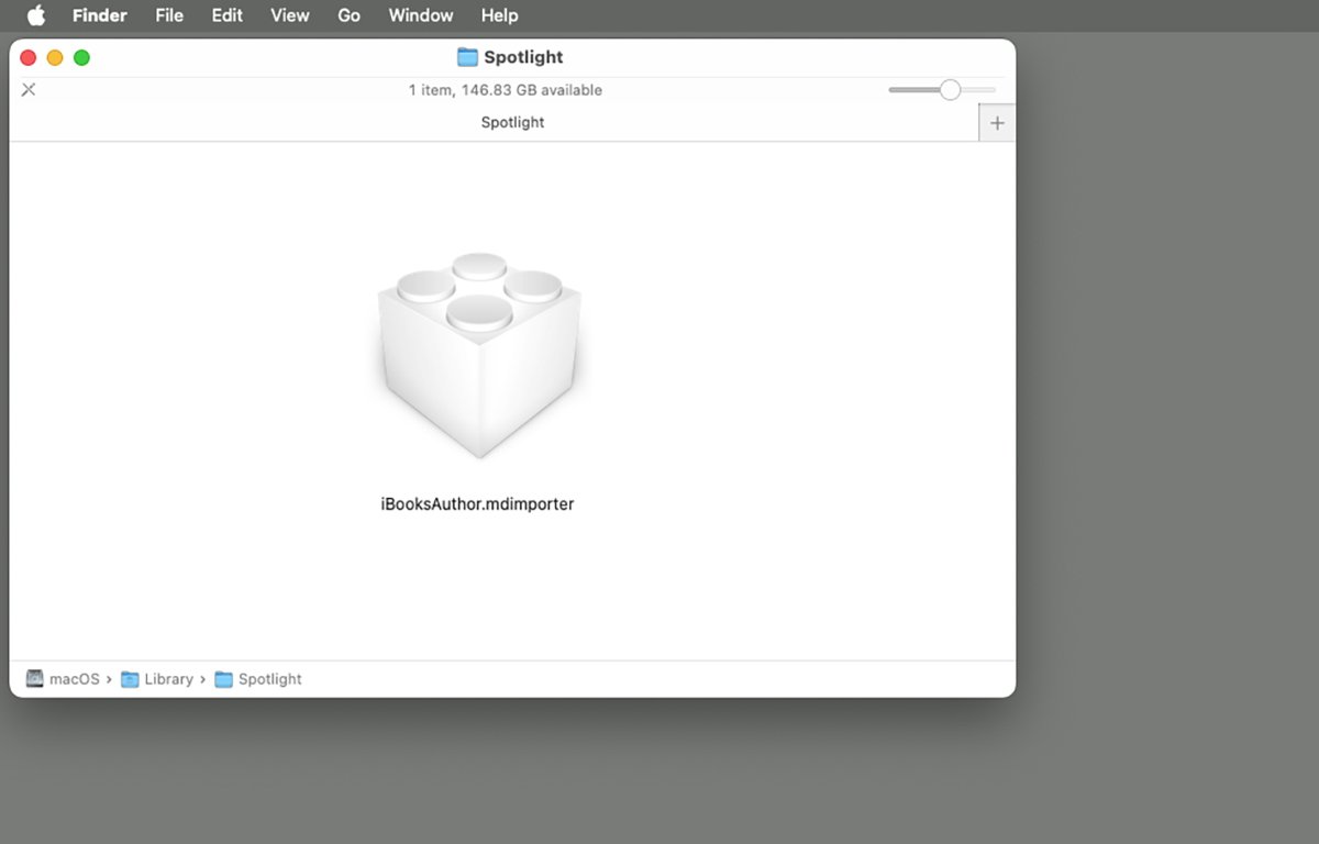 An .mdimporter file in macOS.