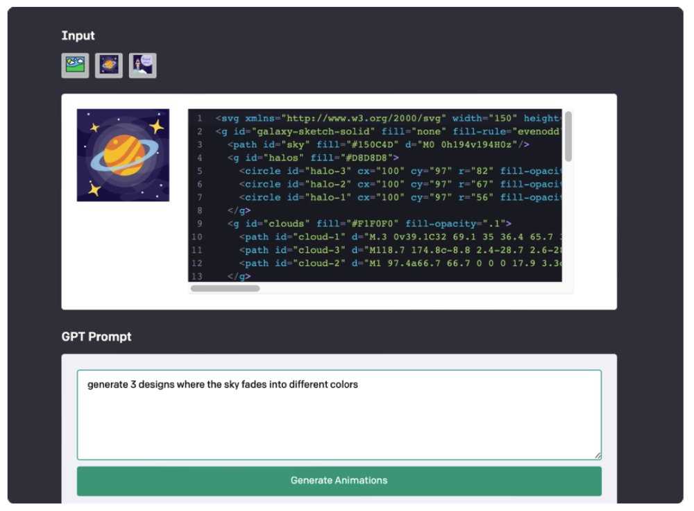 Detail from the research paper showing code generated automatically after a user's description