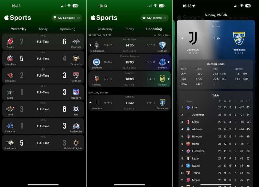 Apple Sports app