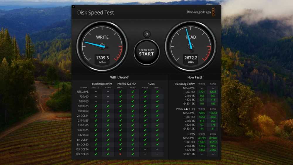 显示使用M3 MacBook Air的入门级型号读取速度更快的存储速度测试