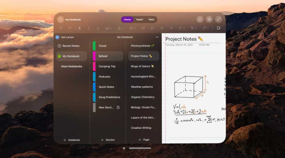 微软将OneNote引入Apple Vision Pro ，但附带关键限制