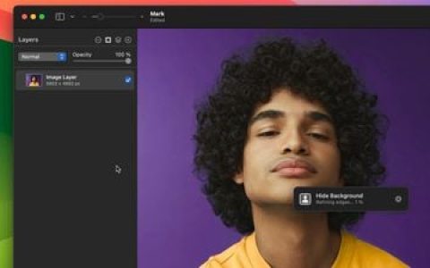 Pixelmator Pro 增加了AI动力背景去除工具