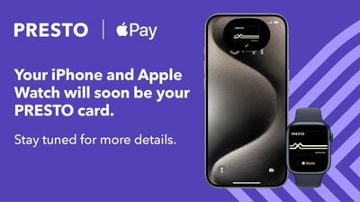 Apple Wallet PRESTO Transit Card Toronto