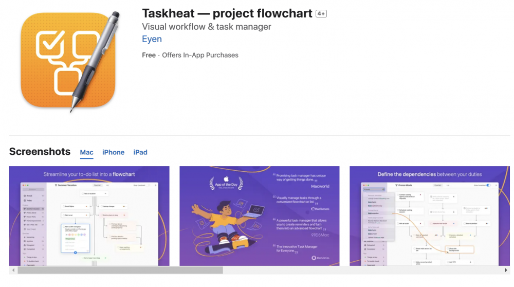 【Mac应用网盘免费下载】Taskheat for Mac v1.8.16 流程图任务管理