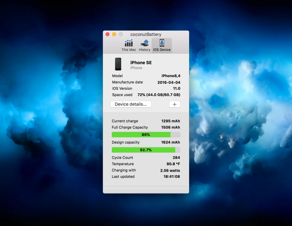 【Mac应用网盘免费下载】coconutBattery Plus v3.9.14 for Mac