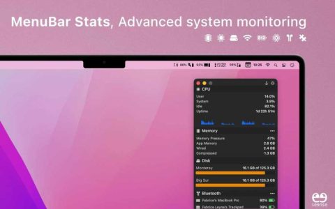 【Mac应用网盘免费下载】MenuBar Stats v3.9