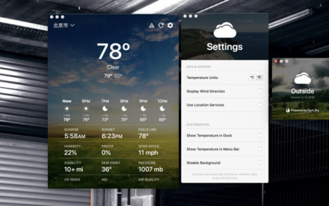 【Mac应用网盘免费下载】Outside v4.0 for Mac - 天气预报