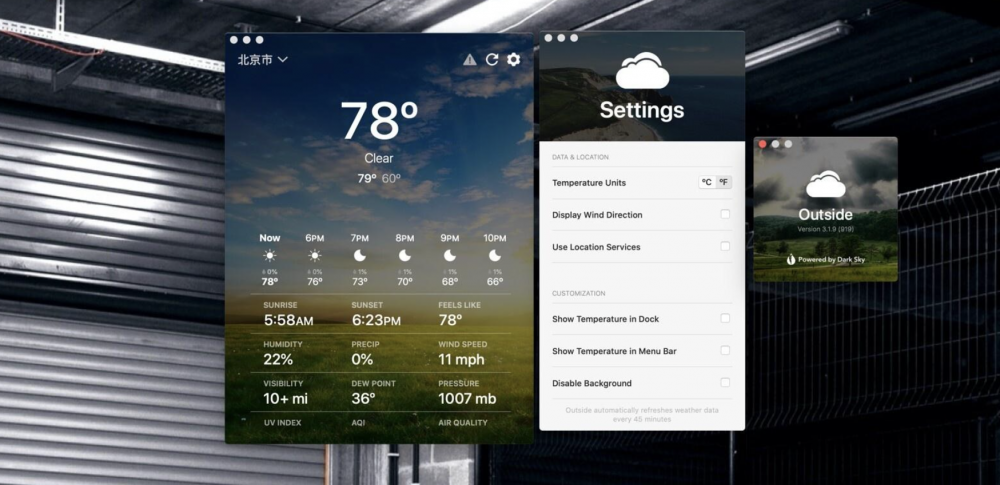 【Mac应用网盘免费下载】Outside v4.0 for Mac - 天气预报