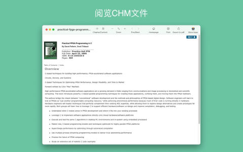 【Mac应用网盘免费下载】CHM 阅读器 for Mac v2.5.1