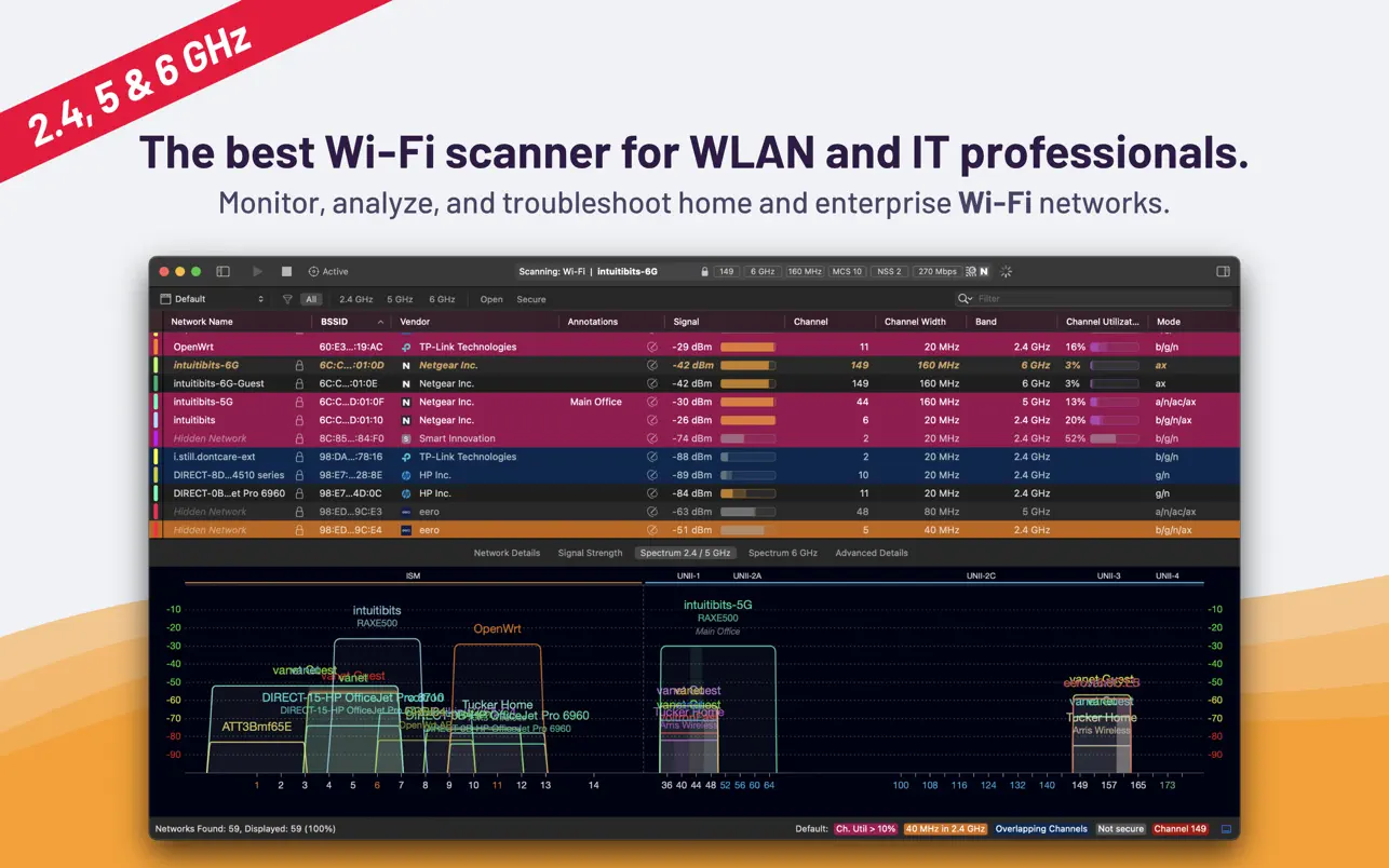 【Mac应用网盘免费下载】WiFi Explorer Pro for Mac v3.6.1