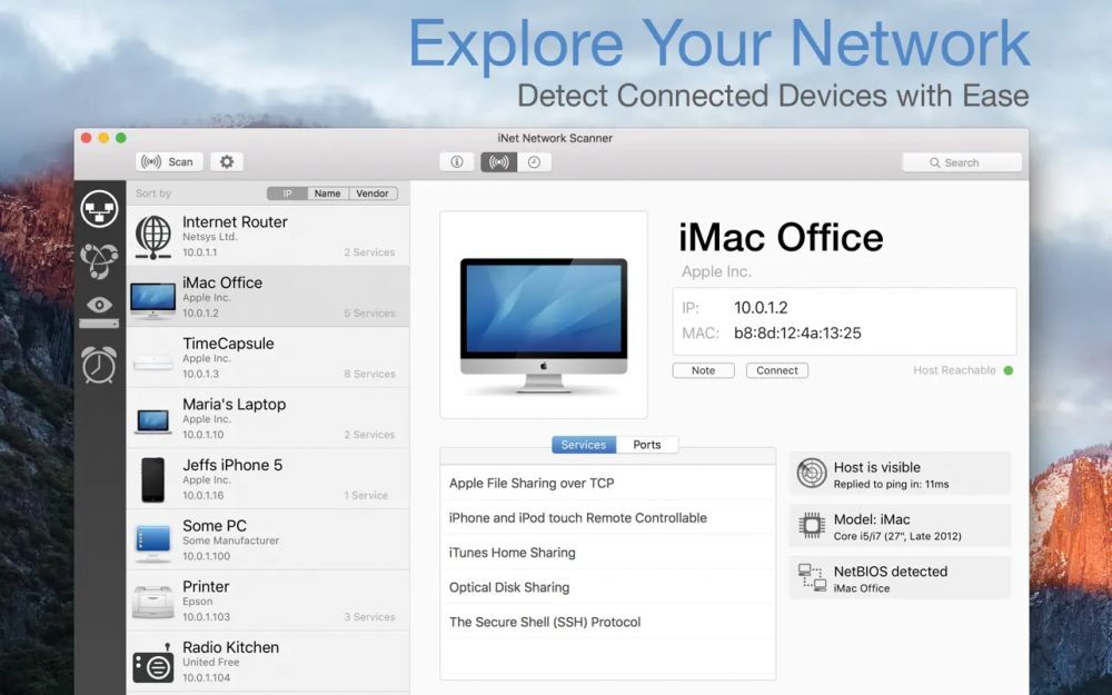 【Mac应用网盘免费下载】iNet Network Scanner for Mac v3.0.3