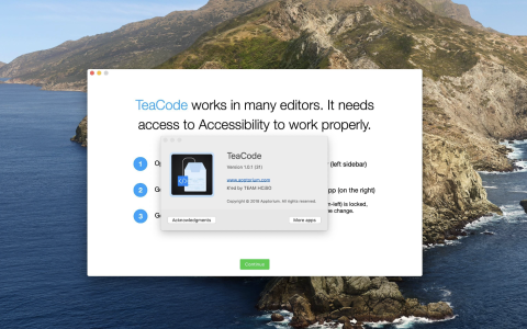 【Mac应用网盘免费下载】TeaCode for Mac v1.1