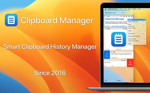 【Mac应用网盘免费下载】Clipboard Manager for Mac v2.5.0