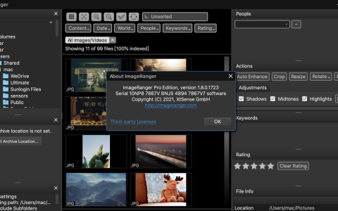 【Mac应用网盘免费下载】ImageRanger Pro for Mac v1.9.5.1881