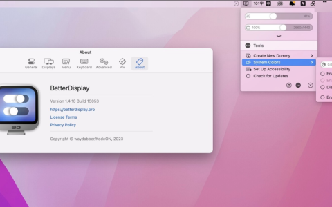 【Mac应用网盘免费下载】BetterDisplay Pro v2.0.9 for Mac