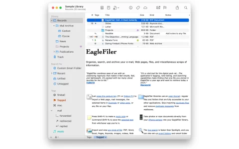 【Mac应用网盘免费下载】EagleFiler 1.9.12