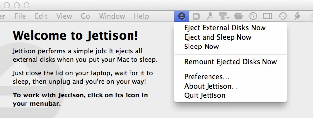 【Mac应用网盘免费下载】Jettison for Mac v1.8.5 外部磁盘辅助弹出