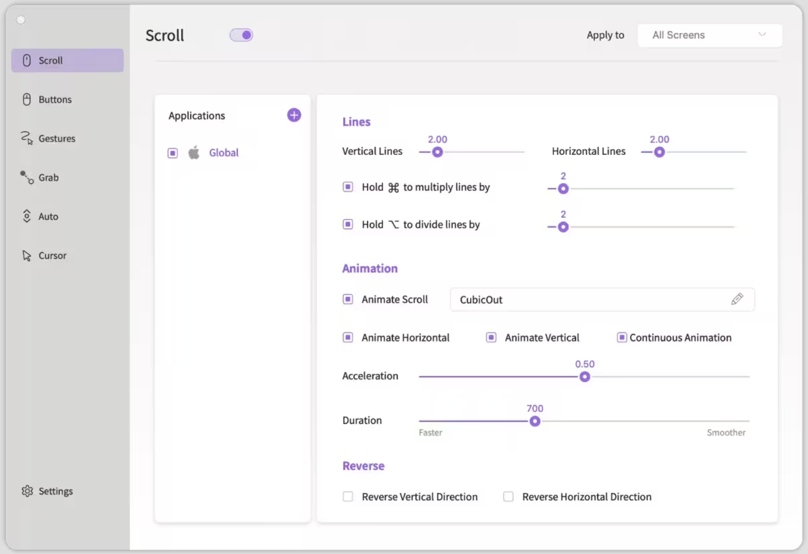【Mac应用网盘免费下载】Smooze Pro for Mac v2.0.60 鼠标滚动增强