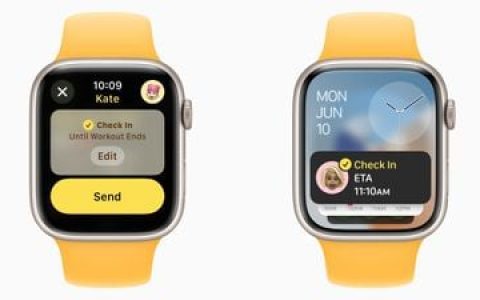 watchOS 11新增了“签到”功能，支持户外运动。