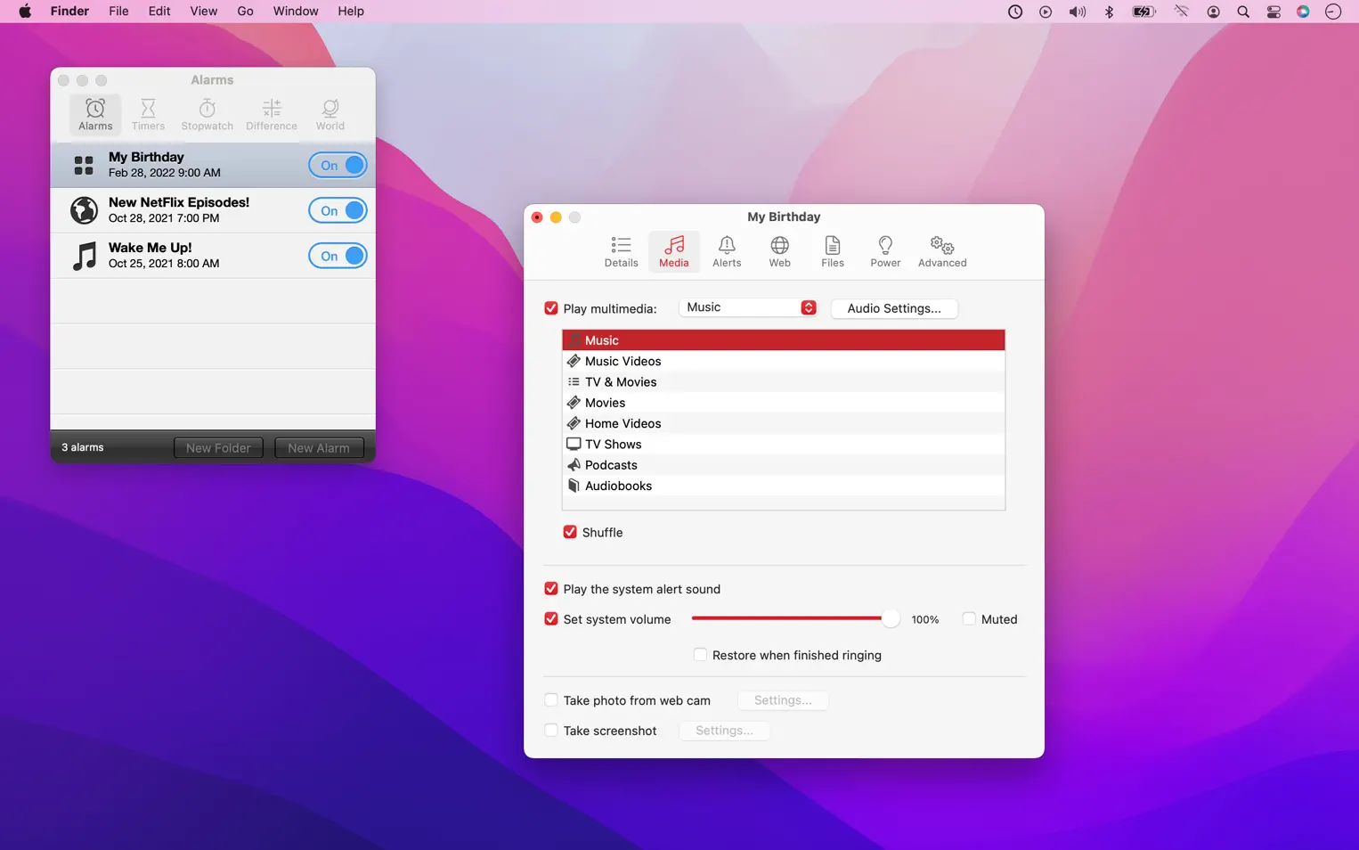 Alarm Clock Pro For Mac v15.5 Mac定时启动和闹钟软件