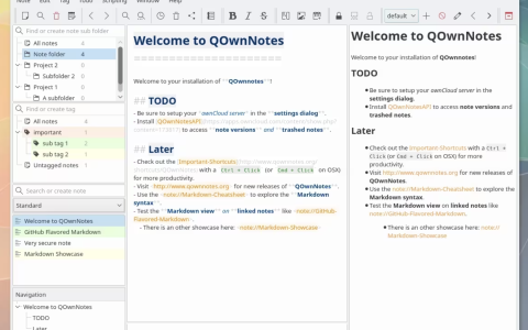 【Mac应用网盘免费下载】QOwnNotes for Mac v23.8.0