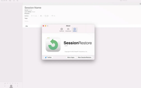 【Mac应用网盘免费下载】SessionRestore for Mac v2.7.4