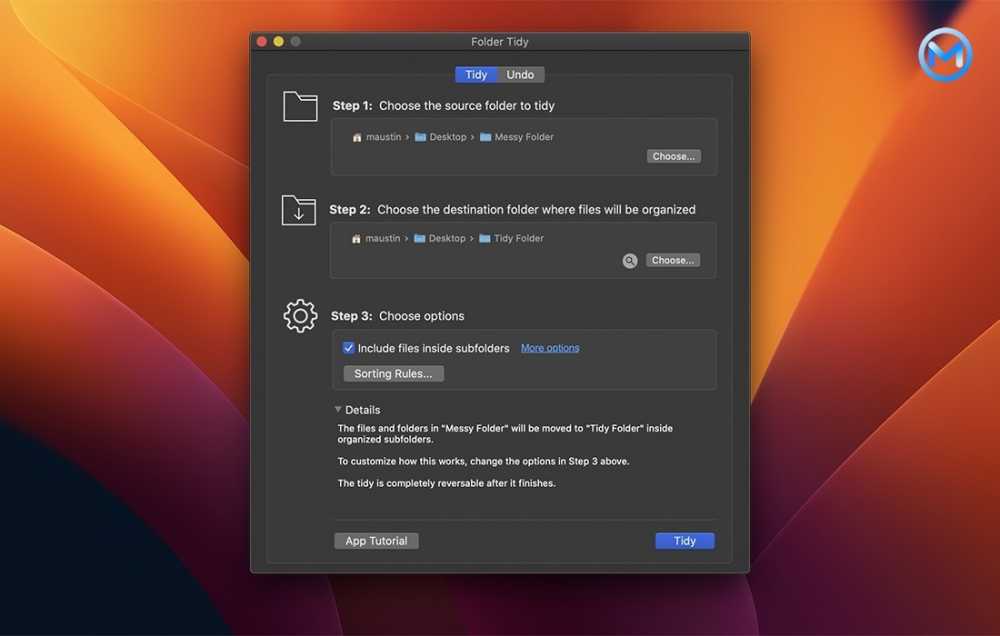 Folder Tidy For Mac v2.9.2文件整理软件