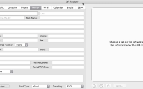 【Mac应用网盘免费下载】QR Factory for Mac v3.3.6