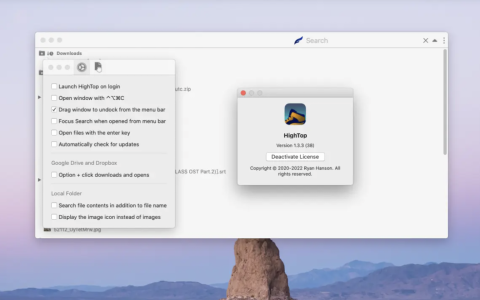 【Mac应用网盘免费下载】HighTop for Mac v1.3.4