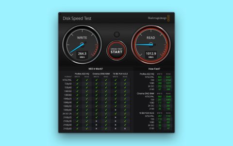 【App Store精选应用】Blackmagic Disk SpeedMac磁盘测速软件— Mac软件分享【免费下载】