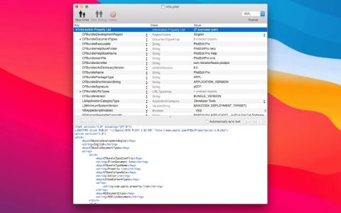 【Mac应用网盘免费下载】PlistEdit Pro v1.9.6