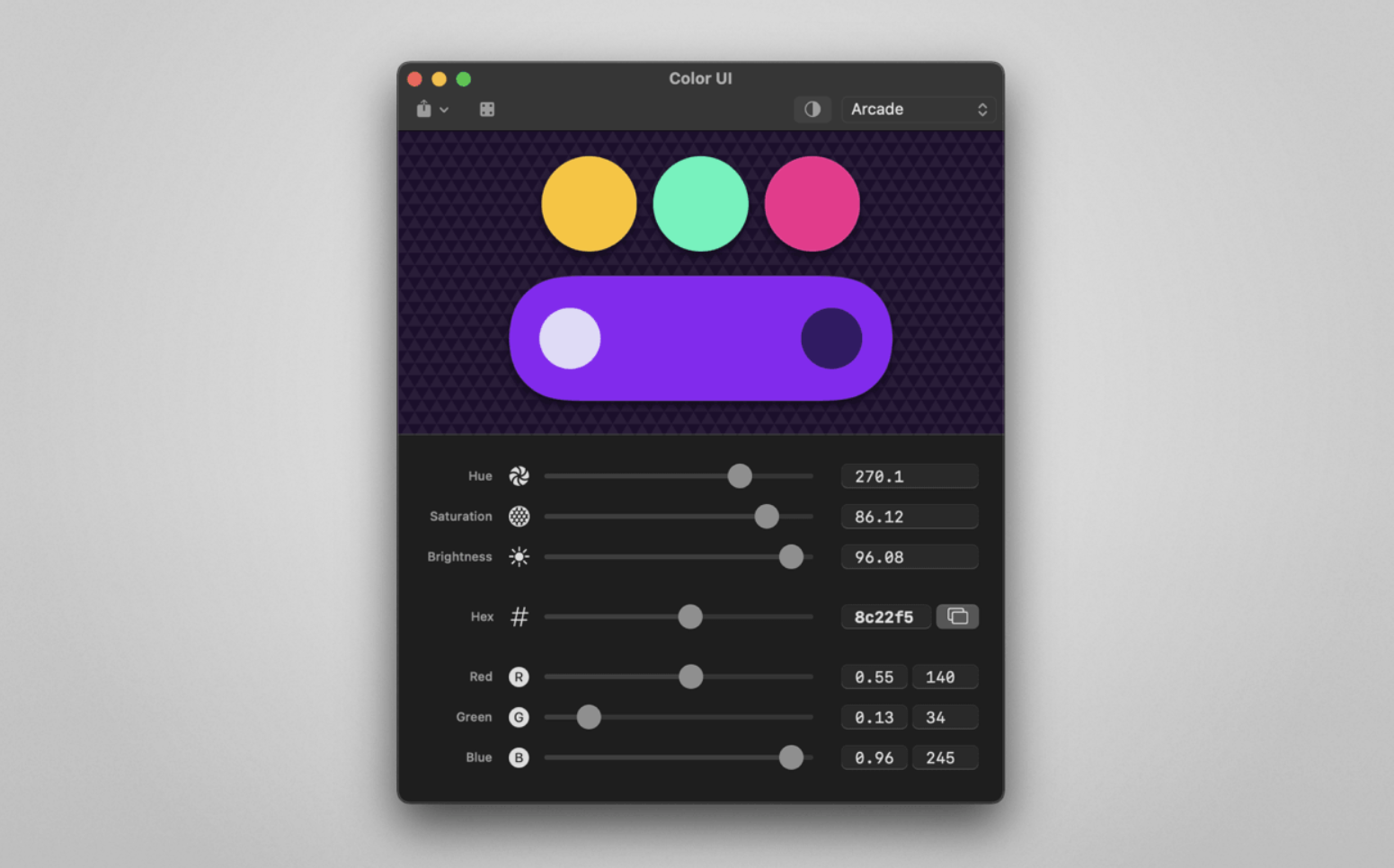 【Mac应用网盘免费下载】Color UI for Mac v2.3 MAS 颜色调色管理