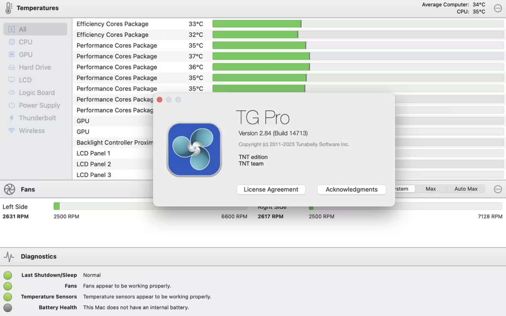 【Mac应用网盘免费下载】TG Pro for Mac v2.82：硬件温度监测与风扇控制