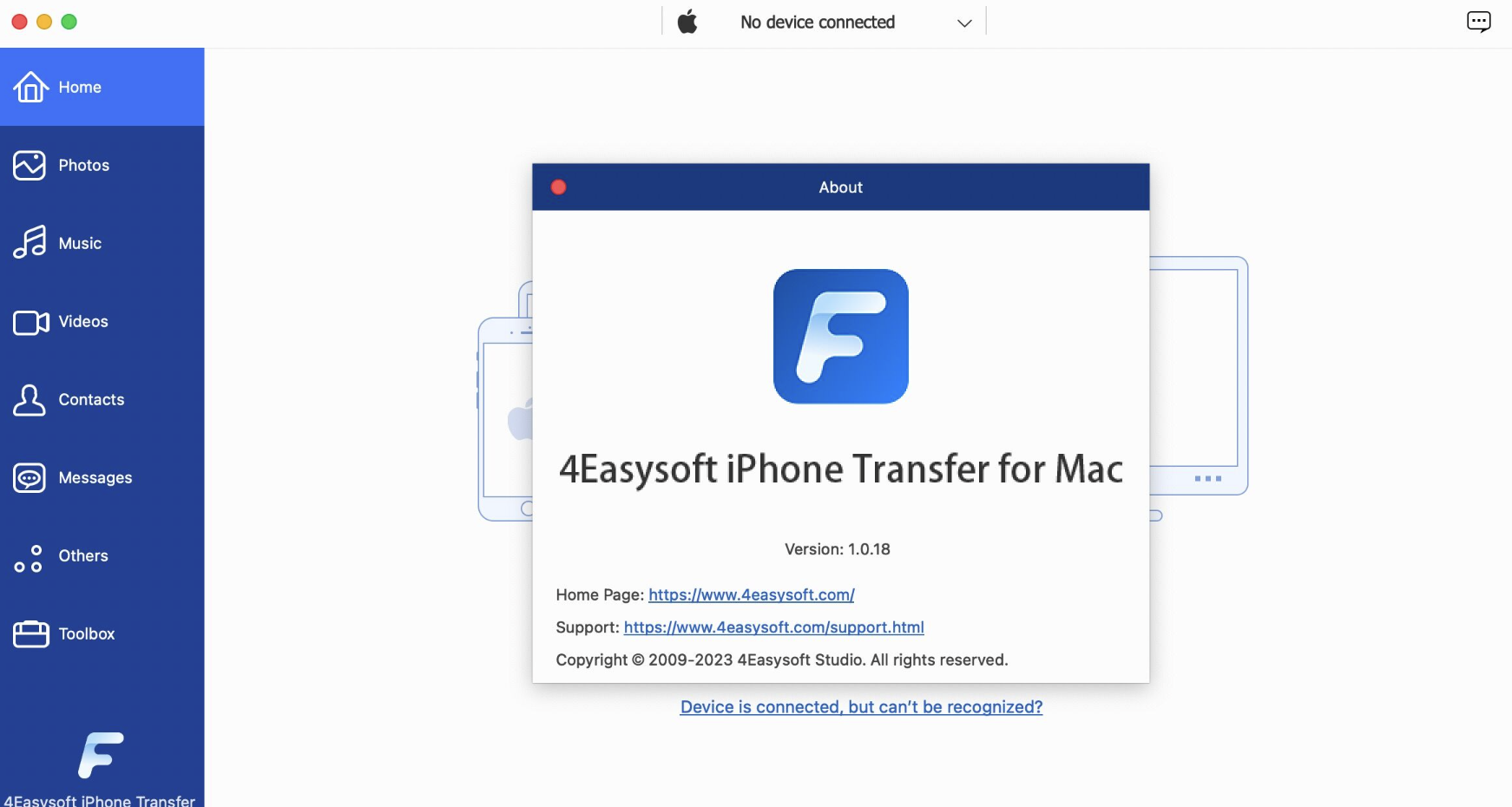 【Mac应用网盘免费下载】4Easysoft Mac iPhone Transfer v1.0.16 - iPhone数据传输与管理