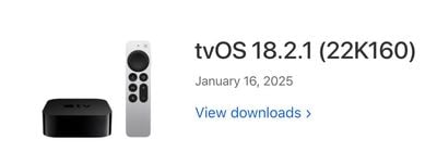 tvOS 18 2 1