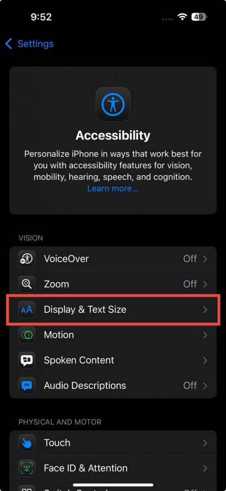 display-text-size