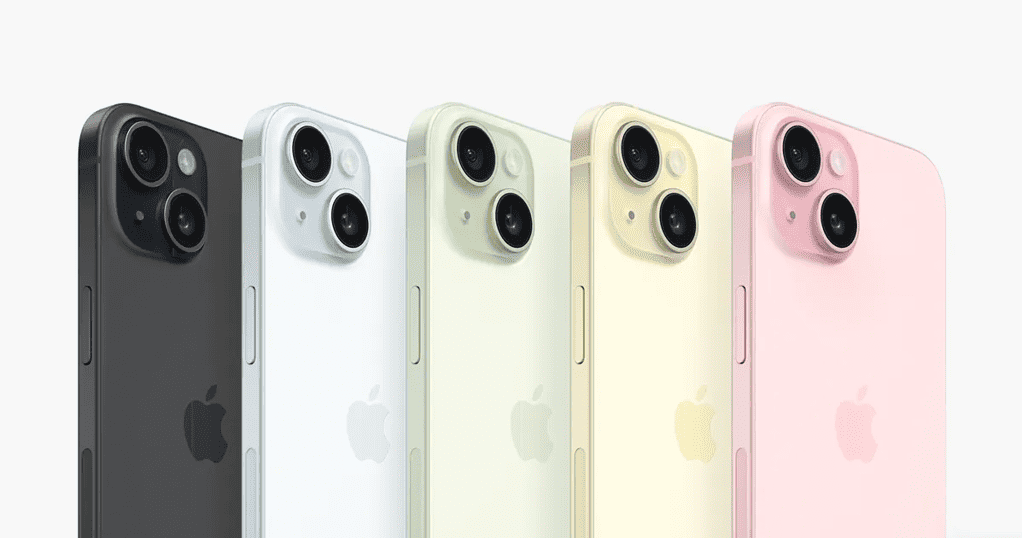 iPhone 15 in different colors