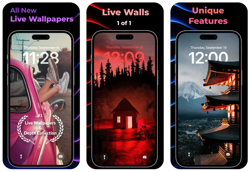 wallpapers now app screenshots