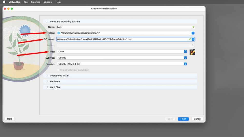 Set VM parameters such as machine type, location, architecture, and drive size.