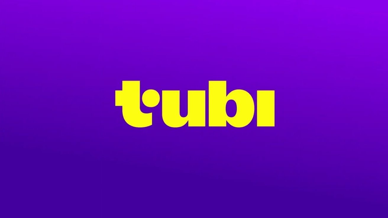 黄色的 'tubi' 标志,背景为紫色渐变。