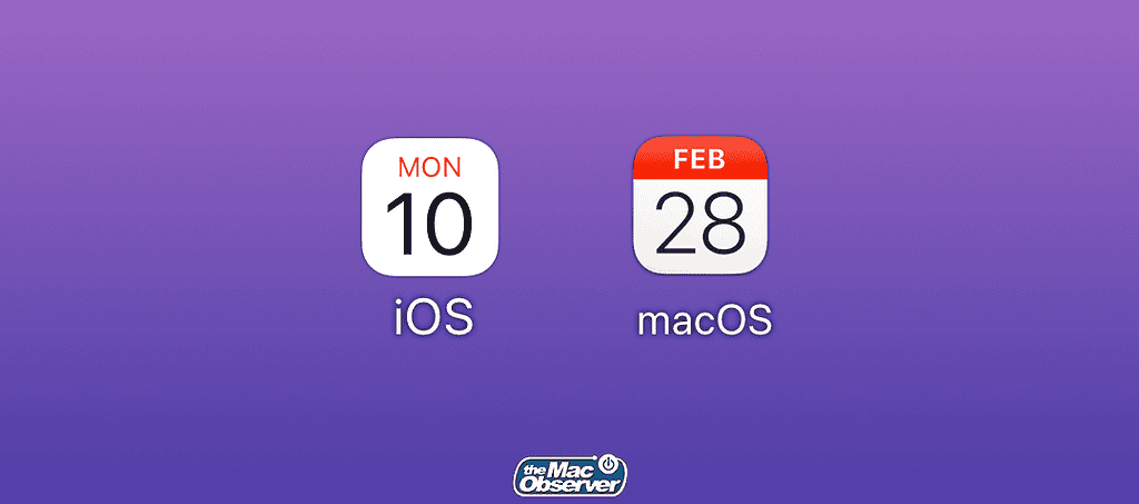 Calendar app icons for iOS and macOS