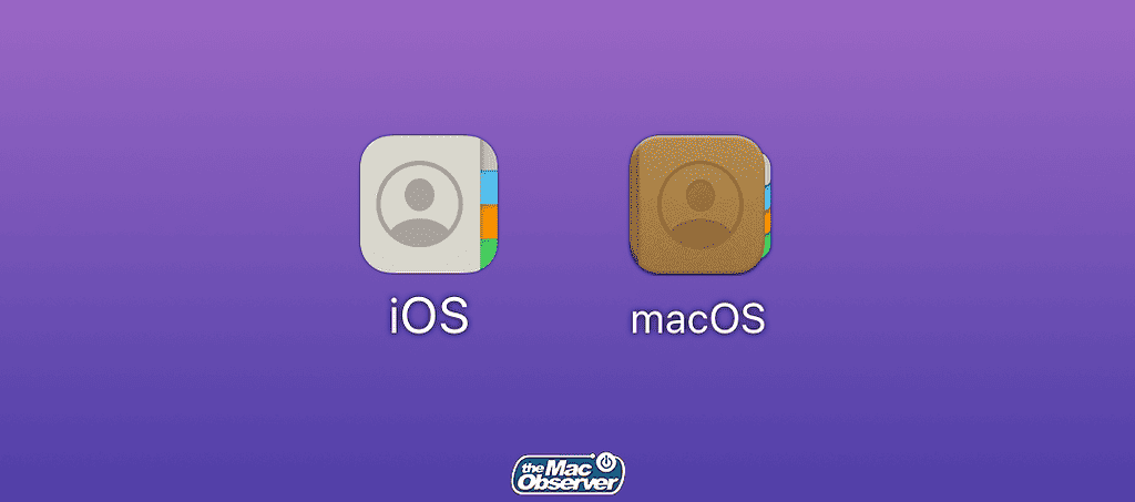 Contacts app icons for iOS and macOS